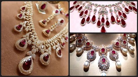 Exclusively Gorgeous Diamond Ruby Wedding Jewellery Sets Youtube