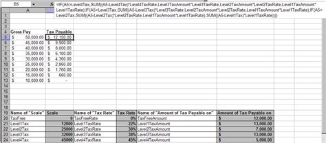 Excel Calculate Sliding Scale Taxcommission Calculate Bracket Tax