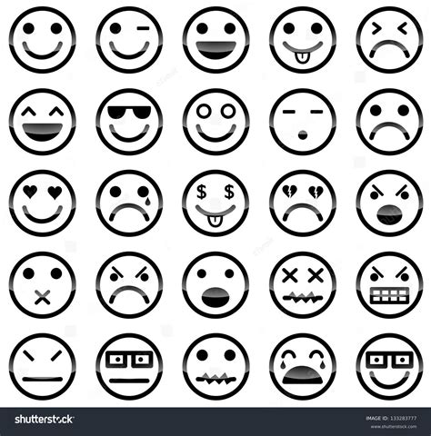 Vector Icons Of Smiley Faces 133283777 Shutterstock