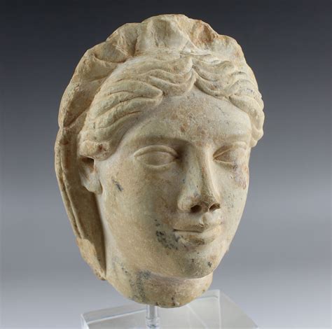 Roman Head Of A Woman With A Headdress In 2022 Hellenistic Art