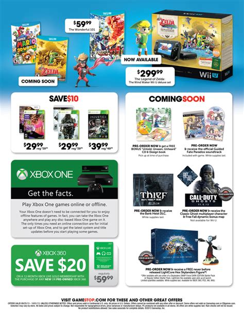 Gamestop Usa Flyer Deals September 25th October 1st 2013