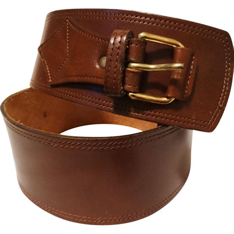 Vintage Leather Belt Brown Wide Leather Belt Brown Leather Belt