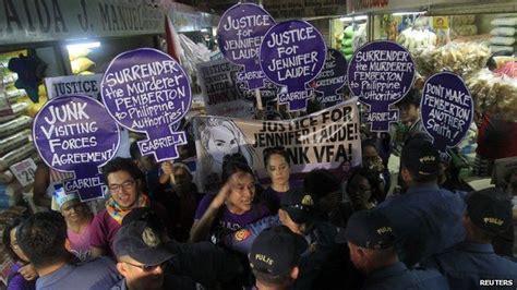 Us Marine Charged With Murder In Philippines Transgender Death Bbc News