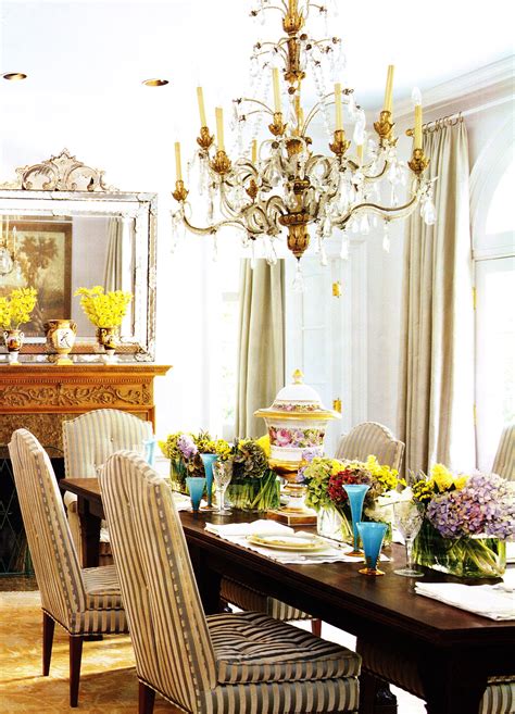 Dining table made from pallets! French country dining room - crystal chandelier ...