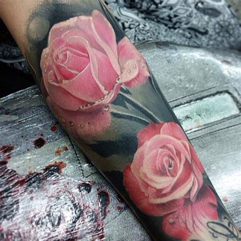 Realistic Pink Rose Tattoo Neue Tattoos Arm Tattoos Cool Tattoos