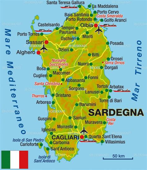 Best Beaches In Sardinia Map Printable Maps Online