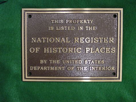 Historic House Plaque Cast Bronze National Register Standard Etsy