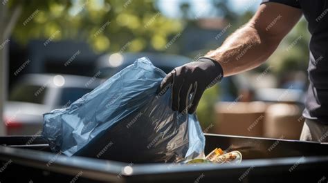 Premium Ai Image Man Throwing Trash In A Dumpster
