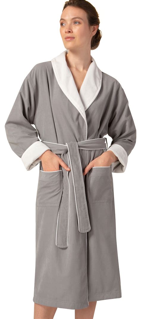 Seyante Plush Lined Microfiber Unisex Warm Spa Robe Luxury Hotel Robe Spa Bathrobe For