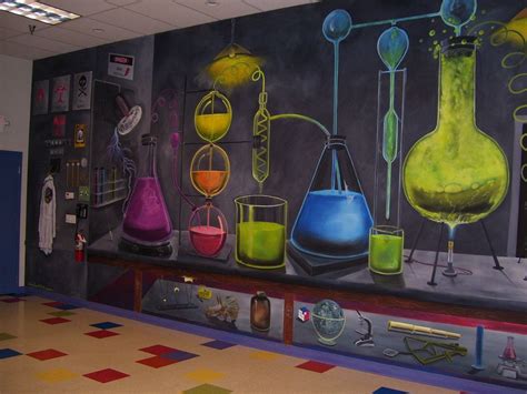 Bubbling Potions Room Mural At The Lab Science Lab Decorations