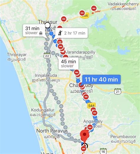 Roads, streets and buildings on satellite photos; Kerala rains: Key highways and routes cut off in several districts | The News Minute