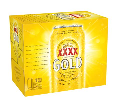 Castlemaine Xxxx Gold 375ml Cans 30pk Cube Pals