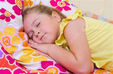 Little Girl Sleeping At Home Photo Background And Picture For Free