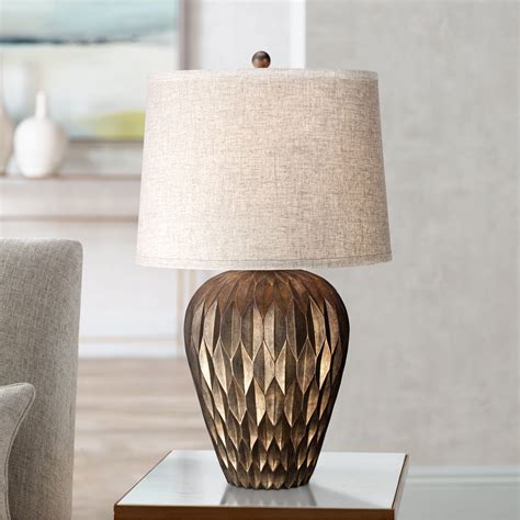 Possini Euro Design Buckhead Modern Table Lamp 28 Tall Warm Bronze