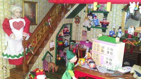 Miniature Santas Workshop Christmas Dollhouse Santas Workshop