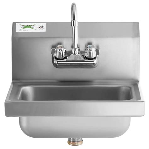 Regency Wall Mount Stainless Steel Hand Washing Sink