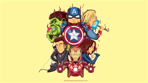 Marvel avengers infinity war digital wallpaper, scarlett johansson. Little Avengers 4k Art, HD Superheroes, 4k Wallpapers ...
