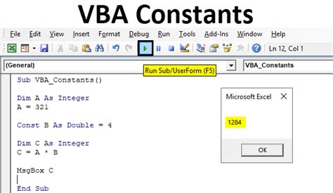 Recognizing Constants And Variables In Vba Excel