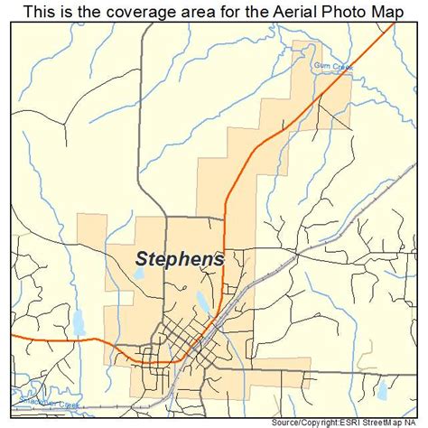 Aerial Photography Map Of Stephens Ar Arkansas