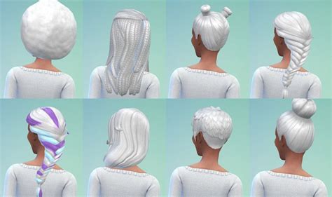 40 Non Default True White Hair Recolors The Sims 4 Catalog