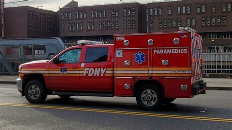 Fdny Ems Paramedics Response Unit Passing By On Concourse Village In