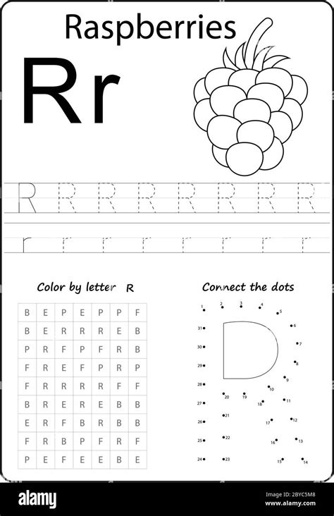 Letter R Alphabet Letter Worksheet Task For Kids Learning Letters