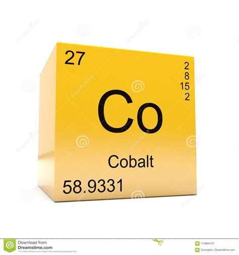 Cobalt Chemical Element Symbol From Periodic Table Stock Illustration