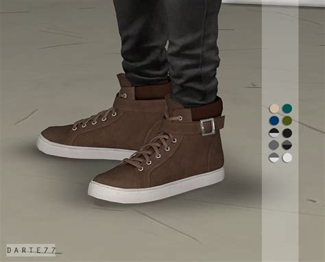 High Top Sneakers Darte77 Custom Content For Ts4 Sims 4 Cc Shoes