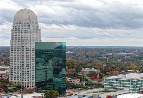 Downtown Winston Salem At With Fall Colors Photograph By Bryan Pollard