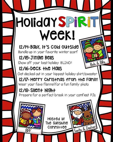 1 creating christmas spirit in the home. Christmas Spirit Week - Spirit Week Flyer - Christmas holiday by Bilingual and ... : Christmas ...