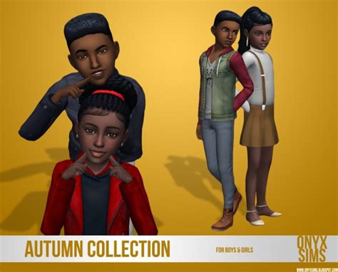 Onyx Sims Kids Autumn Collection Sims 4 Downloads