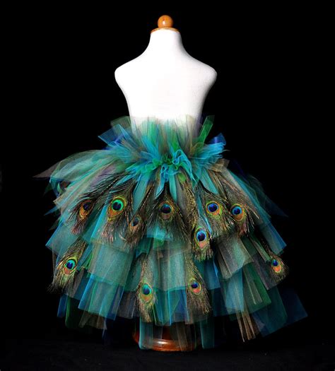 Peacock Feather Bustle Tutuhalloween Peacock Costume Etsy