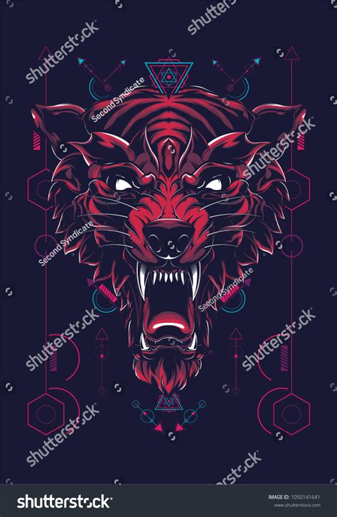 Wolf Sacred Geometry Stock Vector Royalty Free 1050141641 Shutterstock