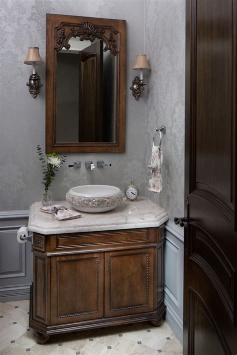 Hinsdale Residence French Country Powder Room Chicago By