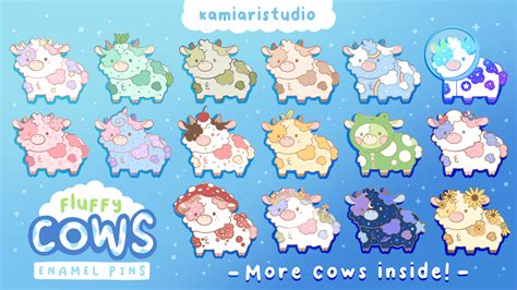 Fluffy Cows Hard Enamel Pins By Kamiari Studio — Kickstarter