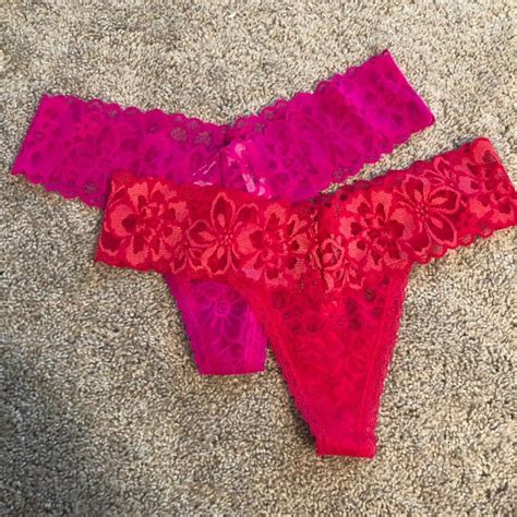 Two Pairs Both Brand New With Tags Lace Thong Panties Lace Thong