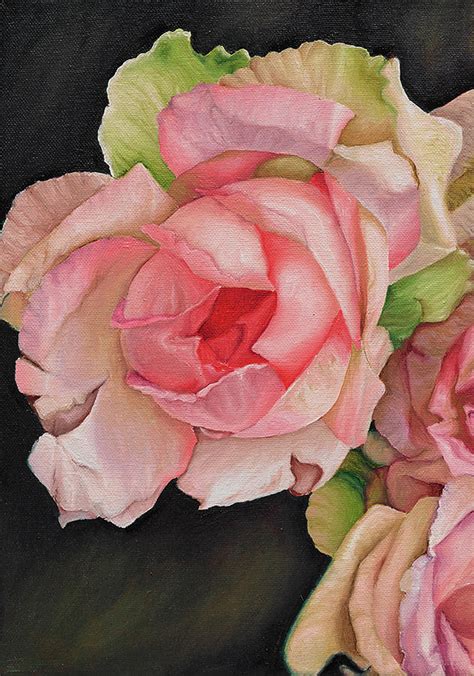 Antique Rose Painting By Georgia Michaelides Saad Fine Art America