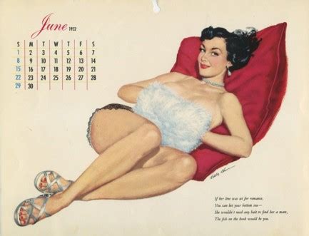 Pulp International 1952 Esquire Pin Up Calendar By Ernest Chriaka