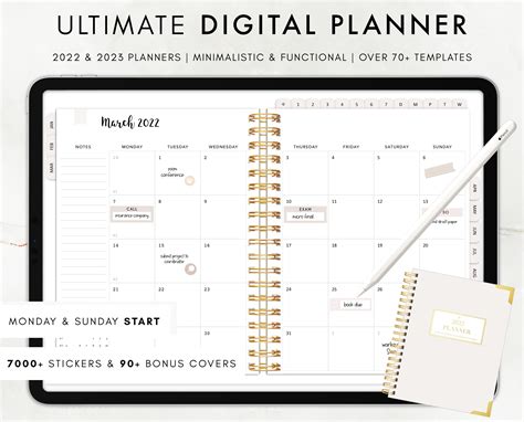 2022 2023 Digital Planner Dated Digital Planner Goodnotes Planner