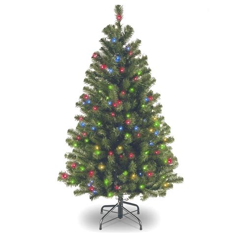 45 Pre Lit North Valley Spruce Artificial Christmas Tree Multicolor Lights