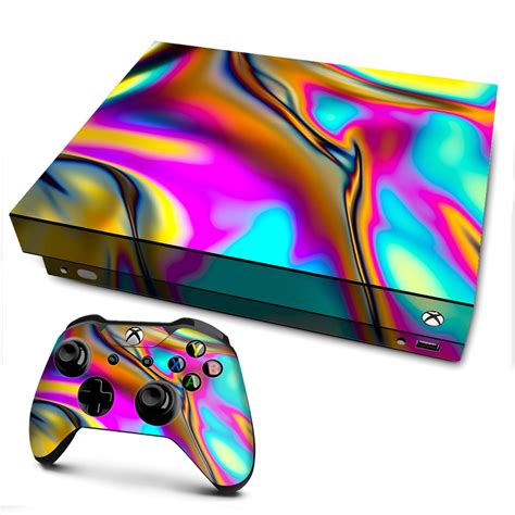 Skins Decal Vinyl Wrap For Xbox One X Console Decal Stickers Skins Cover Oil Slick Resin