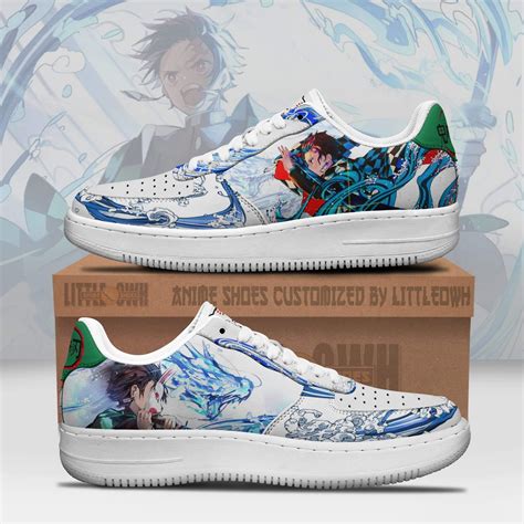 Tanjiro Water Breathing Af Sneakers Custom Demon Slayer Anime Shoes