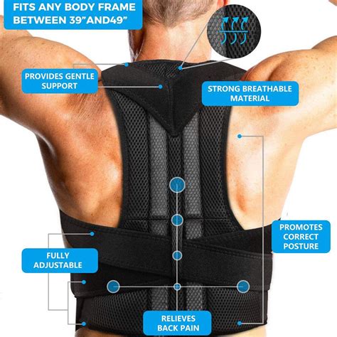 Neoprene Deluxe Full Back Posture Corrector Brace Belt Therapy Women