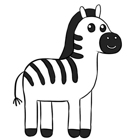 How To Draw A Zebra Easy Easy Drawing Tutorial For Kids