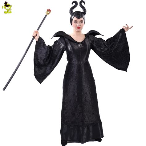 Adults Witch Maleficent Costumes Sexy Black Halloween Made Maleficent Cosplay Suit Maleficent