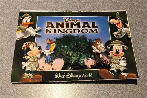 Walt Disney World Animal Kingdom 9 Postcards Strip Booklet Dinosaur