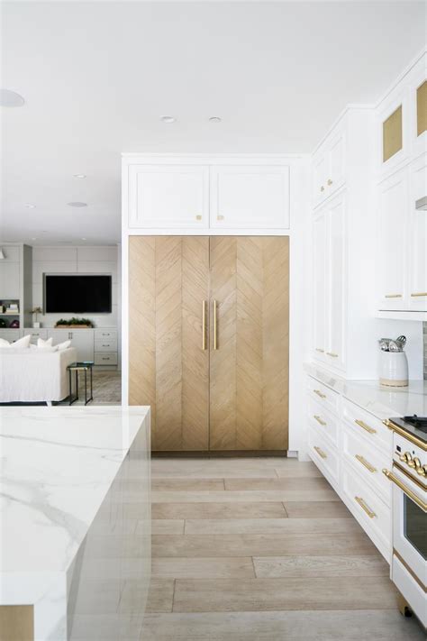 White Contemporary Kitchen With Brass Accents Hgtv