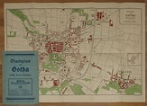 Stadtplan von Gotha einschl. Vorort Siebleben, Landkarten ...