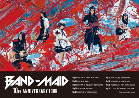世界的人気ガールズバンド・band Maid、米国大型フェス出演3本を含む5月度の全米ツアー詳細発表！ 日刊エンタメクリップ