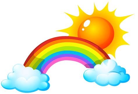 Weather Clipart Rainbow Clip Art Sun Clipart Instant Images And